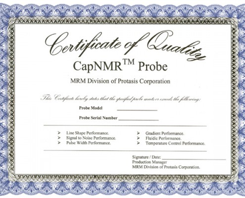 CapNMR - Cert. of Quality low-med res